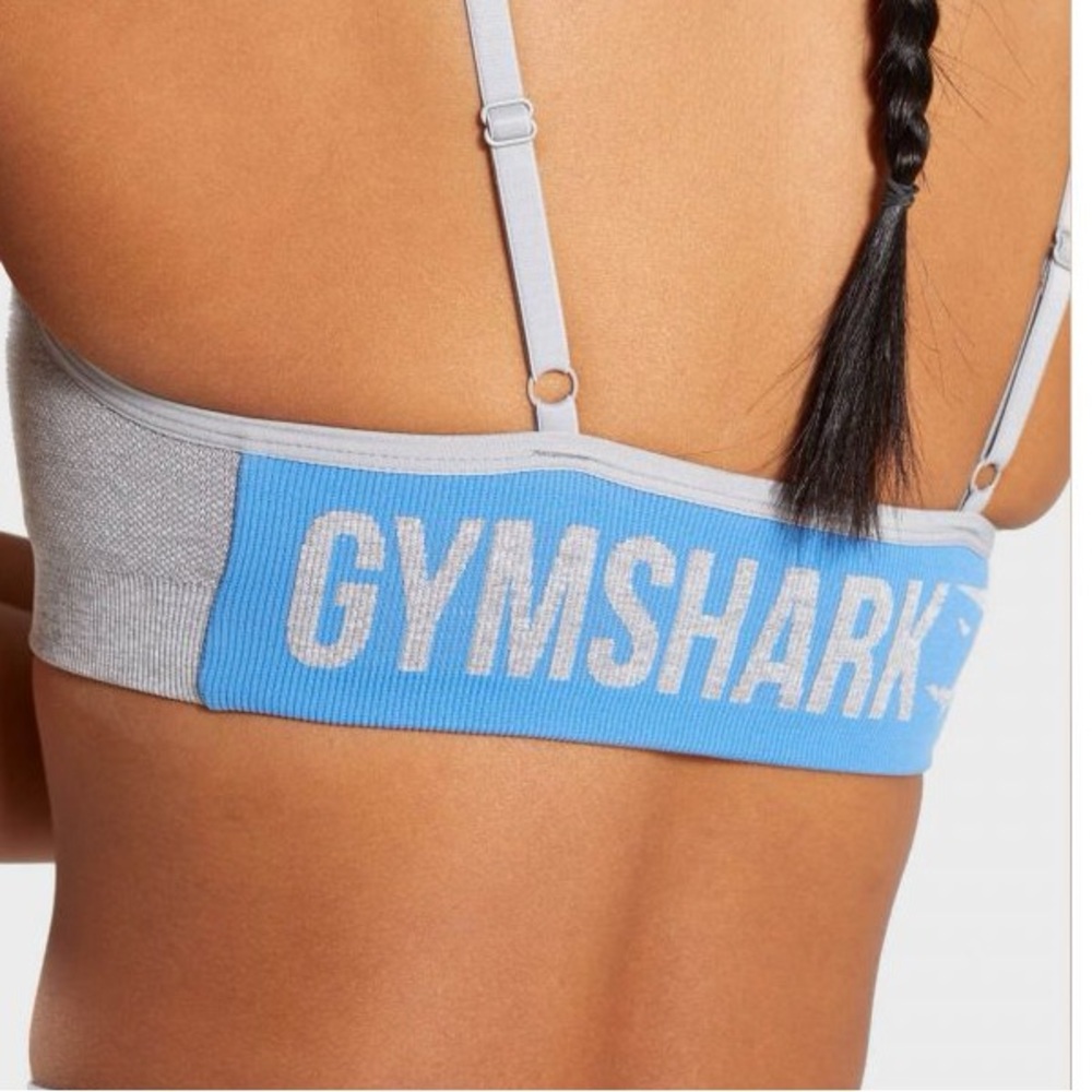 Gymshark Vital Seamless Sports Bra - Gray/Blue - Size Small - NWOT - Picture 2 of 10